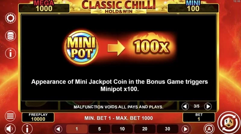 Classic Chilli Hold & Win - uruchomienie rundy Hold & Win